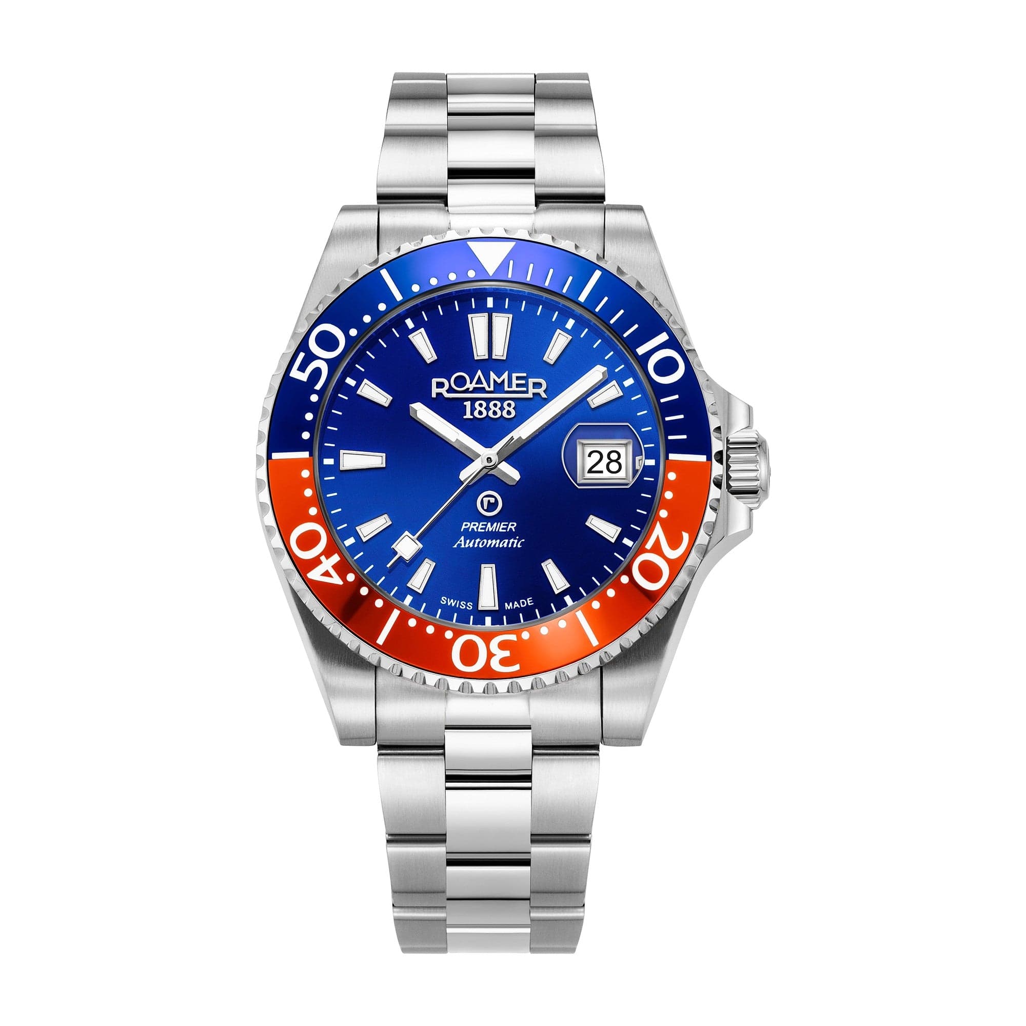 Roamer Men's Premier Automatic Stainless Steel Watch 986983 41 45 20