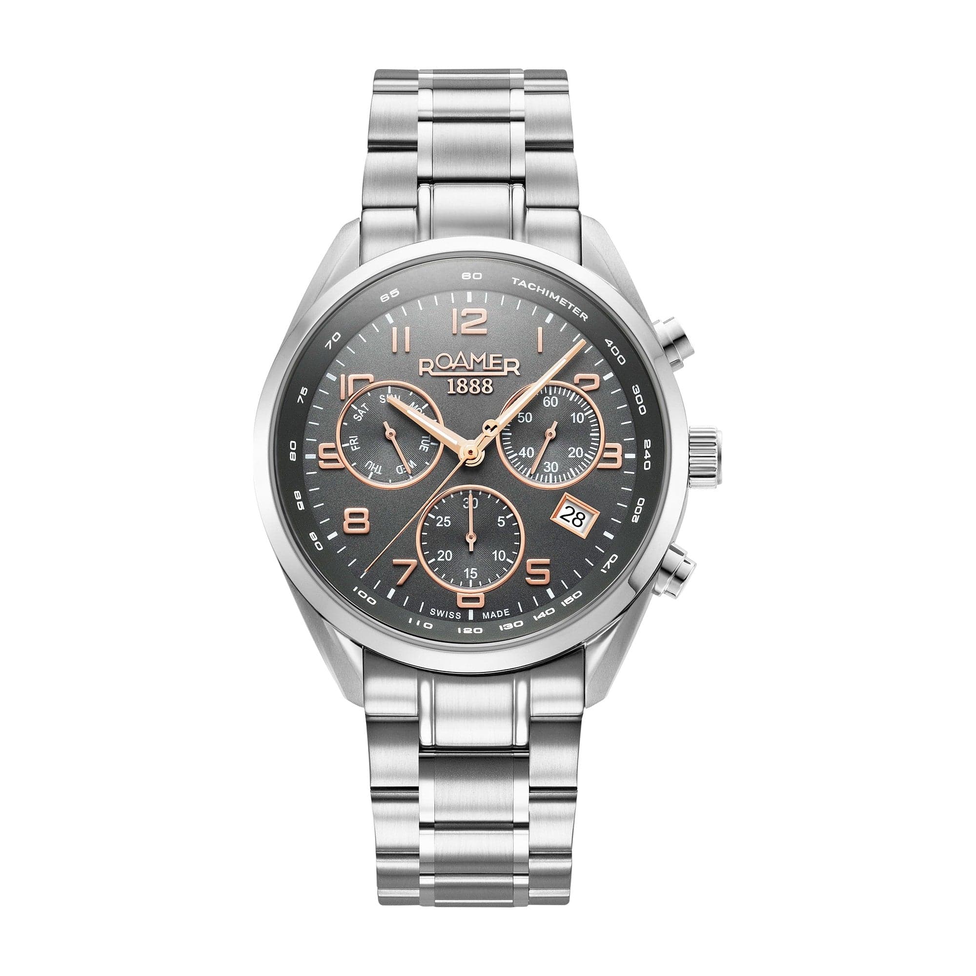 Roamer Men's PRO Chron Stainless Steel Watch 993819 41 54 20