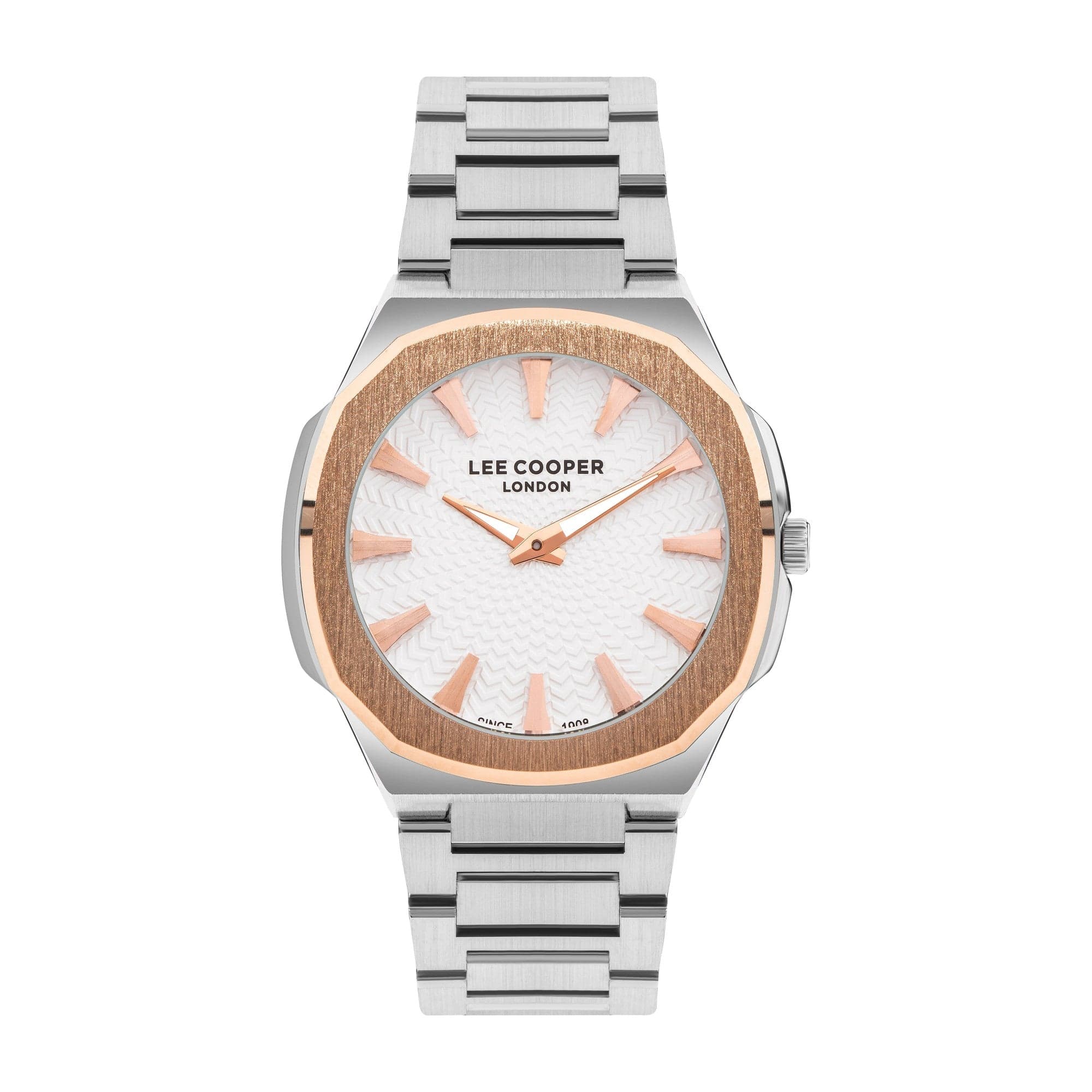 Lee Cooper Men's Super Metal Silver/Rose Gold Watch LC07861.530