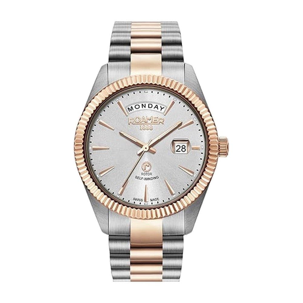 Roamer Men's Primeline Daydate Automatic Stainless Steel Watch 981662 47 45 90